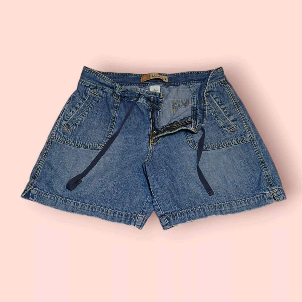 Y2K 2007 Old Navy Drawstring Jean Shorts Chino Women’s Size 8